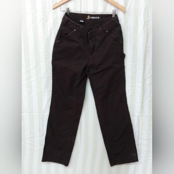 Carhartt Pants - Carhartt Brown Original Fit Utility Pants Work-Wear Cargo Women’s Jean Size 8